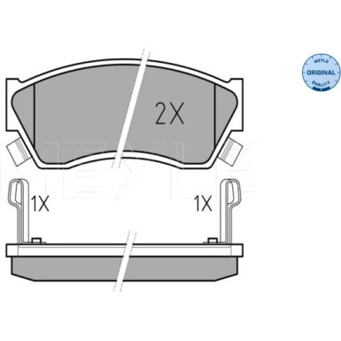 Meyle Bremsbelagsatz, Scheibenbremse MEYLE-ORIGINAL: True to OE 025 213 3314/W Meyle Bremsbelagsatz, Scheibenbremse MEYLE-ORIGINAL: True to OE 025 213 3314/W