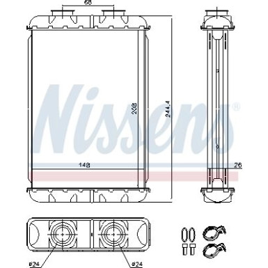 Nissens Wärmetauscher, Innenraumheizung FIRST FIT 70019