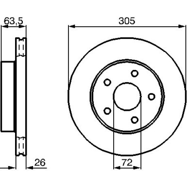 BOSCH Bremsscheibe 0 986 478 772