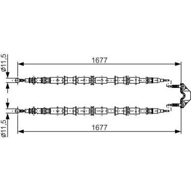 BOSCH Seilzug, Feststellbremse 1 987 482 141 BOSCH Seilzug, Feststellbremse 1 987 482 141