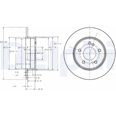 Delphi Bremsscheibe BG3326C Delphi Bremsscheibe BG3326C