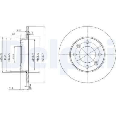 Delphi Bremsscheibe BG3653 Delphi Bremsscheibe BG3653