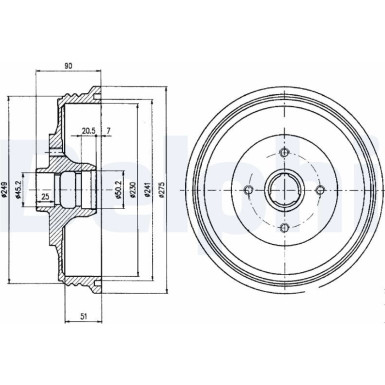 Delphi Bremstrommel BF430