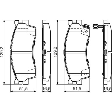 BOSCH Bremsbelagsatz, Scheibenbremse 0 986 494 146 BOSCH Bremsbelagsatz, Scheibenbremse 0 986 494 146