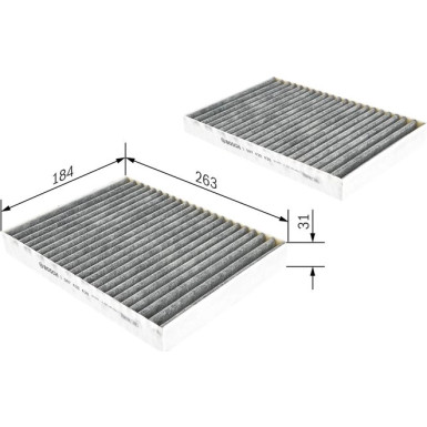 BOSCH 1 987 432 438 Innenraumfilter BOSCH 1 987 432 438 Innenraumfilter
