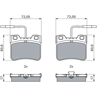 BOSCH Bremsbelagsatz, Scheibenbremse 0 986 461 130 BOSCH Bremsbelagsatz, Scheibenbremse 0 986 461 130
