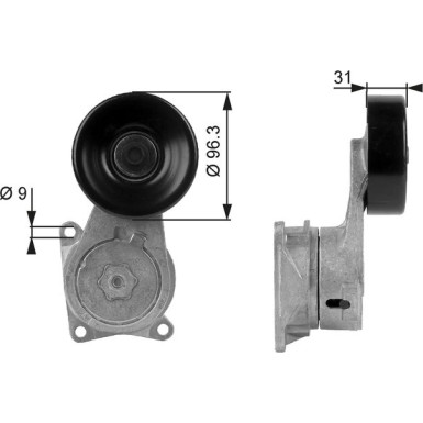 Gates Spannrolle, Keilrippenriemen DriveAlign™ T38170 Gates Spannrolle, Keilrippenriemen DriveAlign™ T38170