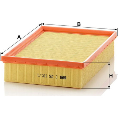MANN-FILTER C 25 101/1 Luftfilter MANN-FILTER C 25 101/1 Luftfilter