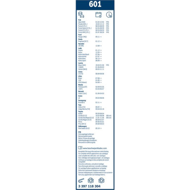 BOSCH 494 Scheibenwischer Twin 3 397 118 304 BOSCH 494 Scheibenwischer Twin 3 397 118 304