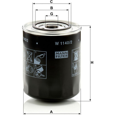 Ölfilter W 1140/2
