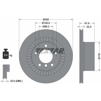 Textar Bremsscheibe PRO 92261903