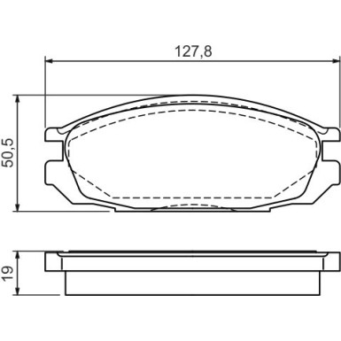 BOSCH Bremsbelagsatz, Scheibenbremse 0 986 461 133