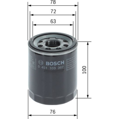 BOSCH 0 451 103 367 Ölfilter BOSCH 0 451 103 367 Ölfilter