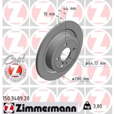 Zimmermann Bremsscheibe Coat Z 150.3489.20