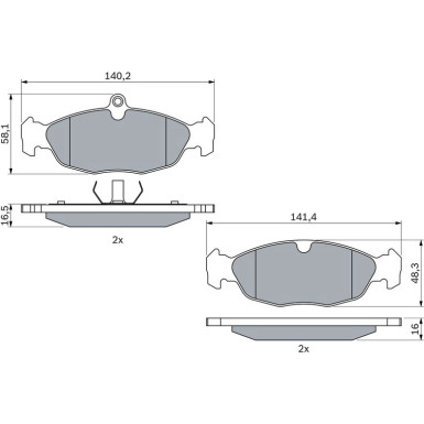 BOSCH Bremsbelagsatz, Scheibenbremse 0 986 460 938