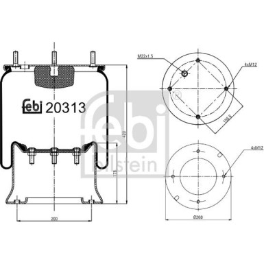 FEBI BILSTEIN 20313 Federbalg, Luftfederung