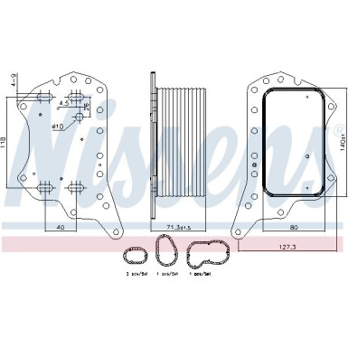 Nissens Ölkühler, Motoröl FIRST FIT 91125
