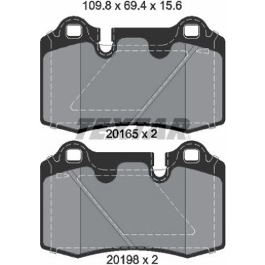 Bremsbelagsatz, Scheibenbremse 2016501 Bremsbelagsatz, Scheibenbremse 2016501