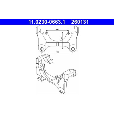 Halter, Bremssattel 11.0230-0663.1