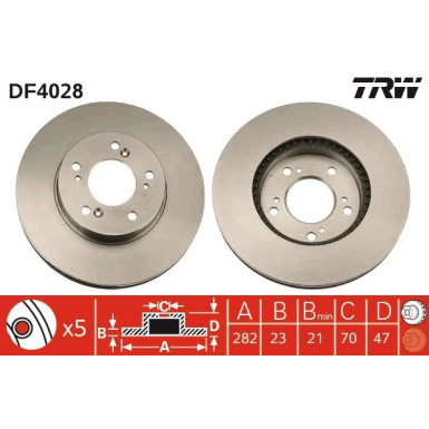 TRW Bremsscheibe DF4028 TRW Bremsscheibe DF4028