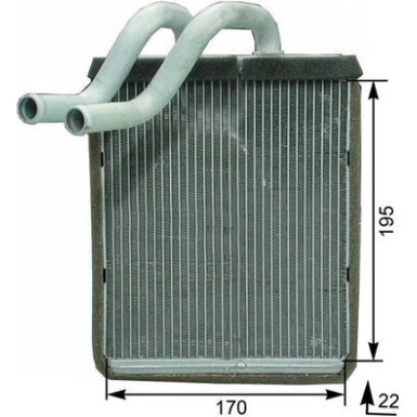 Mahle Wärmetauscher, Innenraumheizung BEHR Premium Line AH 179 000P