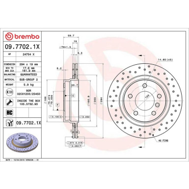 Bremsscheibe 09.7702.1X Bremsscheibe 09.7702.1X