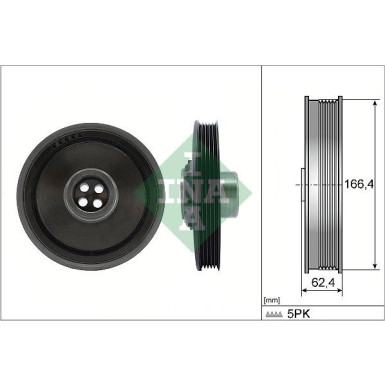 INA Riemenscheibe, Kurbelwelle 544 0171 10