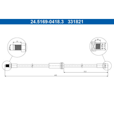 Bremsschlauch 24.5169-0418.3