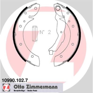 Zimmermann Bremsbackensatz 10990.102.7 Zimmermann Bremsbackensatz 10990.102.7