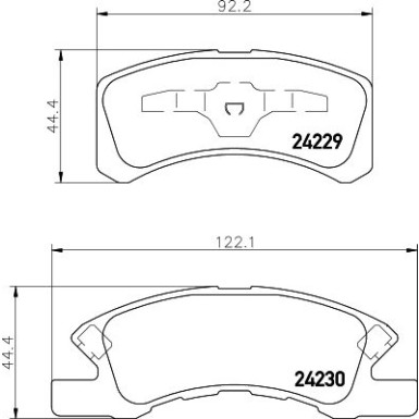 Hella Bremsbelagsatz, Scheibenbremse 8DB 355 012-051 Hella Bremsbelagsatz, Scheibenbremse 8DB 355 012-051