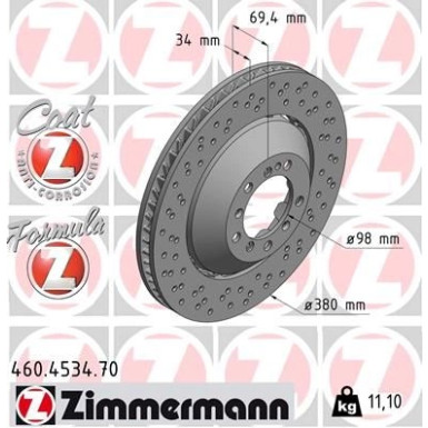 Zimmermann Bremsscheibe Formula Z 460.4534.70