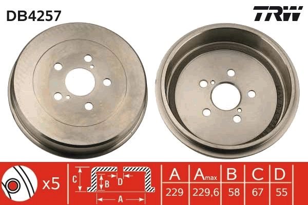 TRW Bremstrommel DB4257