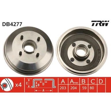 Bremstrommel DB4277