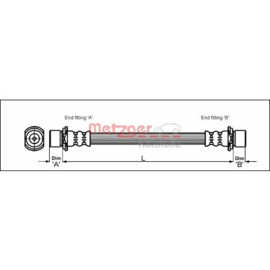 Metzger Bremsschlauch 4111431