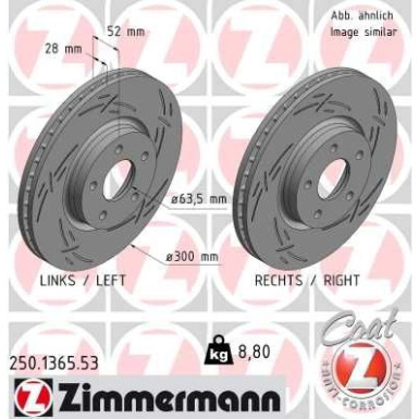 Zimmermann Bremsscheibe BLACK Z 250.1365.53 Zimmermann Bremsscheibe BLACK Z 250.1365.53