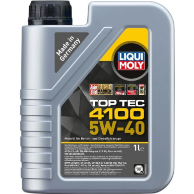 LIQUI MOLY 3700 Top Tec 4100 5W-40 Motoröl, 1L