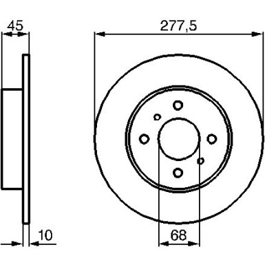 BOSCH Bremsscheibe 0 986 479 105 BOSCH Bremsscheibe 0 986 479 105
