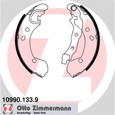 Zimmermann Bremsbackensatz 10990.133.9 Zimmermann Bremsbackensatz 10990.133.9