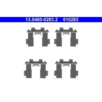 ATE Zubehörsatz, Scheibenbremsbelag 13.0460-0283.2 ATE Zubehörsatz, Scheibenbremsbelag 13.0460-0283.2