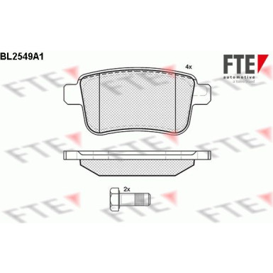 FTE Bremsbelagsatz, Scheibenbremse 9010802 FTE Bremsbelagsatz, Scheibenbremse 9010802