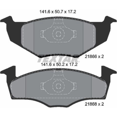 Textar Bremsbelagsatz, Scheibenbremse Q+ 2186602