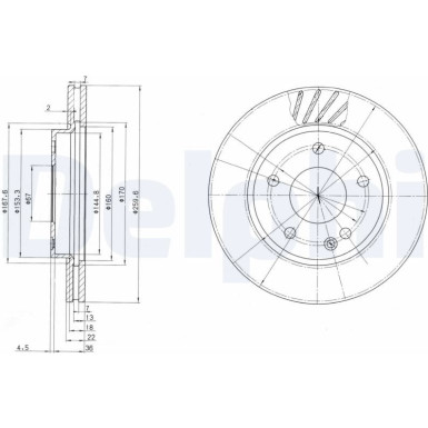 Delphi Bremsscheibe BG3395