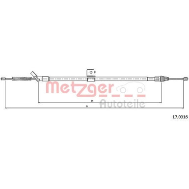 Metzger Seilzug, Feststellbremse 17.0316