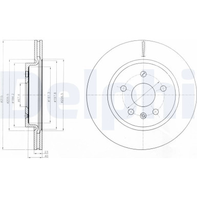 Delphi Bremsscheibe BG4190 Delphi Bremsscheibe BG4190