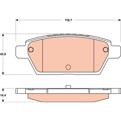 TRW Bremsbelagsatz, Scheibenbremse GDB3517