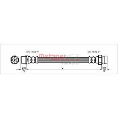 Metzger Bremsschlauch 4110348