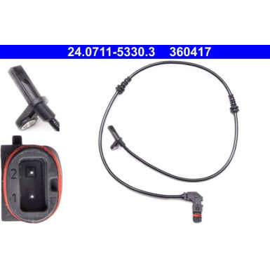 ATE Sensor, Raddrehzahl 24.0711-5330.3 ATE Sensor, Raddrehzahl 24.0711-5330.3