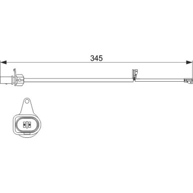 BOSCH Warnkontakt, Bremsbelagverschleiß 1 987 474 507 BOSCH Warnkontakt, Bremsbelagverschleiß 1 987 474 507