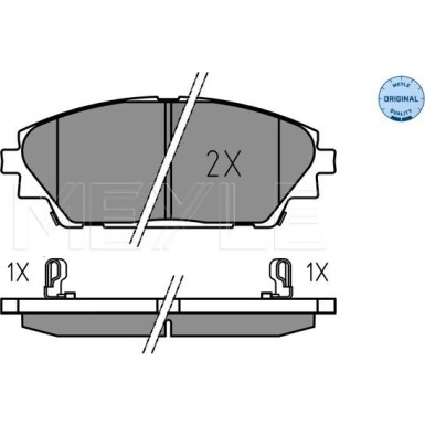 Meyle Bremsbelagsatz, Scheibenbremse MEYLE-ORIGINAL: True to OE 025 258 7516