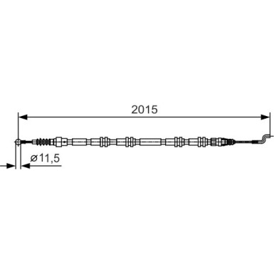 Seilzug, Feststellbremse 1 987 482 017 Seilzug, Feststellbremse 1 987 482 017